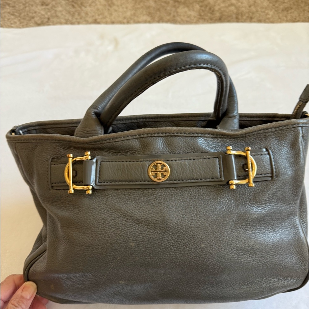 Tory Burch Gray Leather Handbag